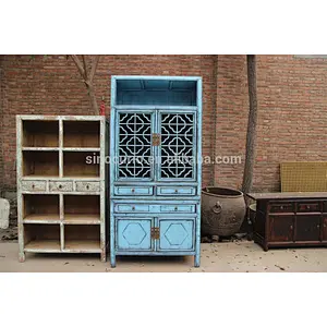 jasons furniture Chinese antique lattice door kitchen cabinet