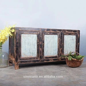 Chinese antique ming style furniture wholesale vintage rustic shabby chic cabinet