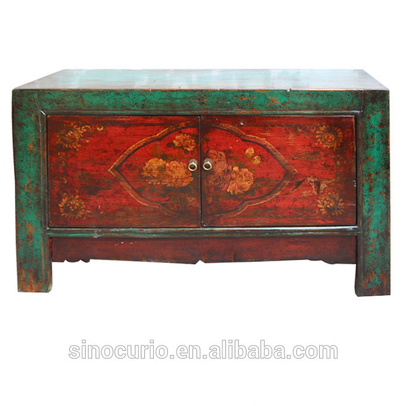 Beijing antique furniture wholesale wooden painted storage cabinet classic Mongolia cabinet