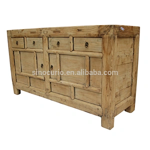 Chinese antique reclaimed wood natural sideboard cabinet furniture