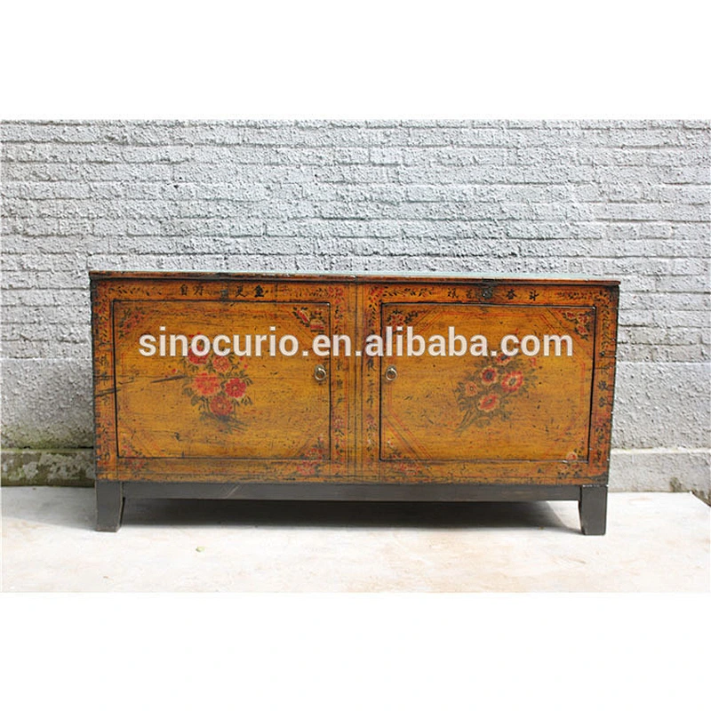 beijing antique reproduction furniture reclaimed wood furniture hand paint buffet