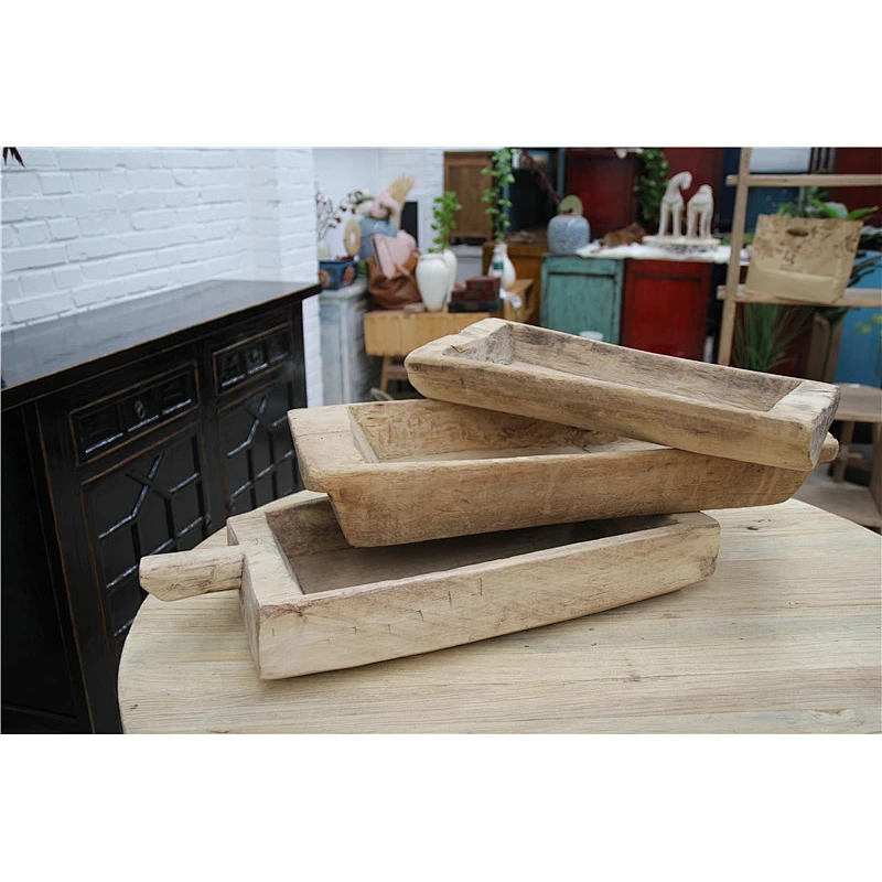 Antique Chinese recycled wood vintage basin