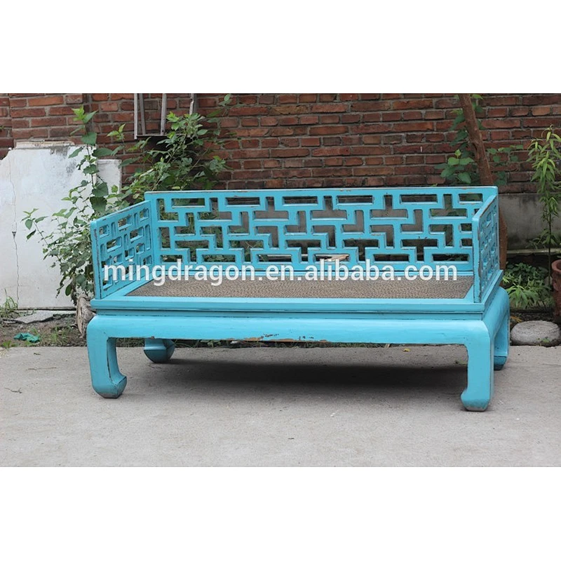 13081001 Chinese antique furniture antique carving Luohan Bed