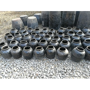 wholesale black glazed home and garden decoration black ceramic pot
