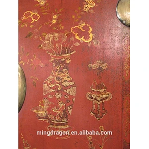 Antique Vintage Hand Painted Furniture Cabinet