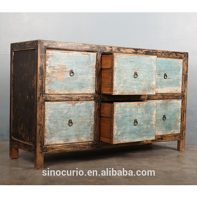 Asian furniture Wholesale Chinese antique rustic reclaimed elm sideboard furniture in Beijing