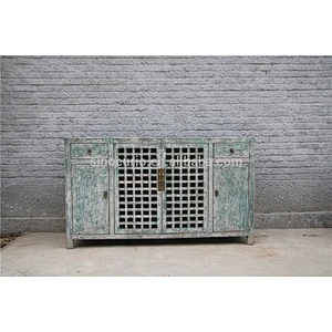 wholesale furniture china buffet cabinet with lattice wooden door