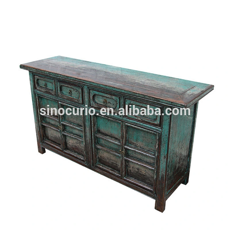 Asian antique reproduction living room glossy lacquer furniture sideboard