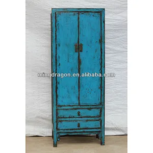 Chinese Antique distressed reclaimed solid wood Wardrobe cabinet