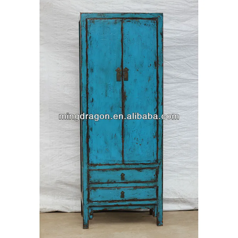 Chinese Antique distressed reclaimed solid wood Wardrobe cabinet