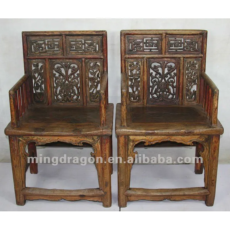 Chinese antique furniture elm wood armchair