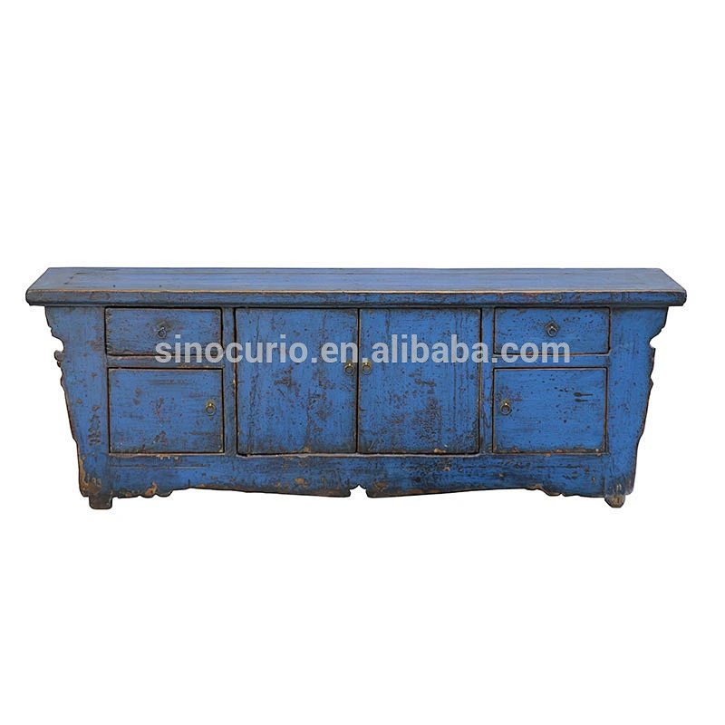 Chinese Asian Antique Vintage Furniture Antique Painted TV Cabinet