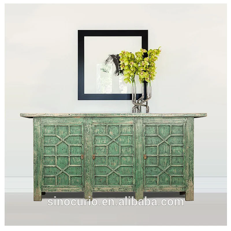 china hot sale antique wooden hand painted side cabinet