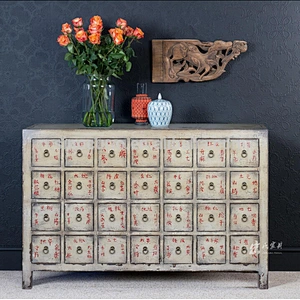 Living room furniture antique Chinese medicine cabinet