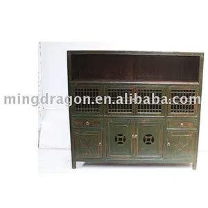 Hebei Chinese Antique Eight Door Two Drawer Cupboard
