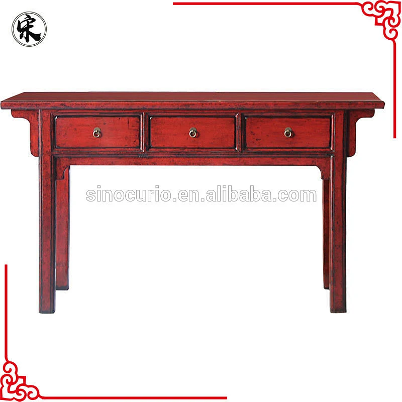 Chinese vintage reproduction solid wood furniture-hall console table