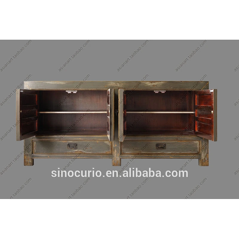 Recycled wood antique chest drawer furniture