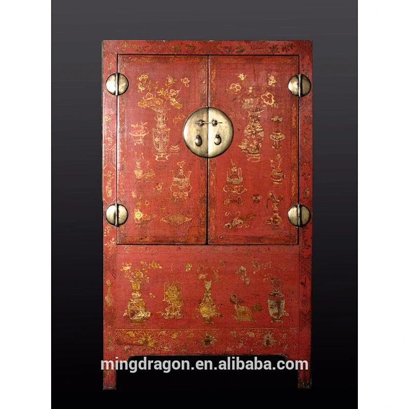 Antique Vintage Hand Painted Furniture Cabinet
