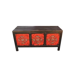 hand painted living room tv cabinet chinese antique furniture