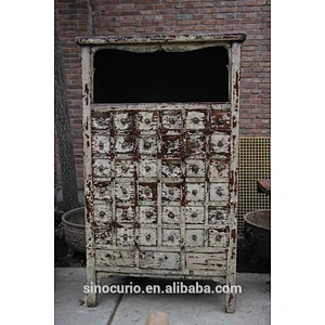 Antique chinese old drawers medicine cabinet