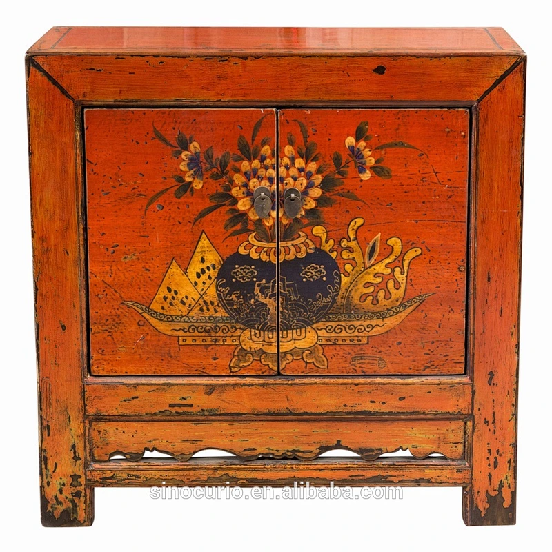 Chinese Antique Recycle Wood Painting Furniture