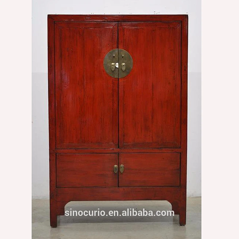 Asian antique reclaimed recycled wood cloth cabinet Wardrobe