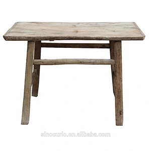 Chinese antique natural recycled solid wood outdoor bench