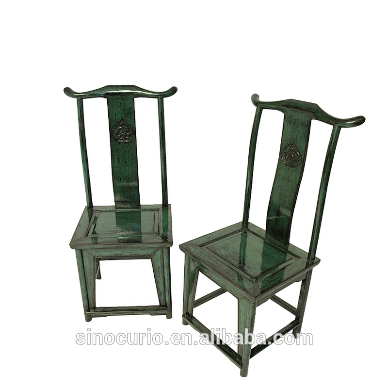 Ming style solid rattan wood dining chair antique carved chair