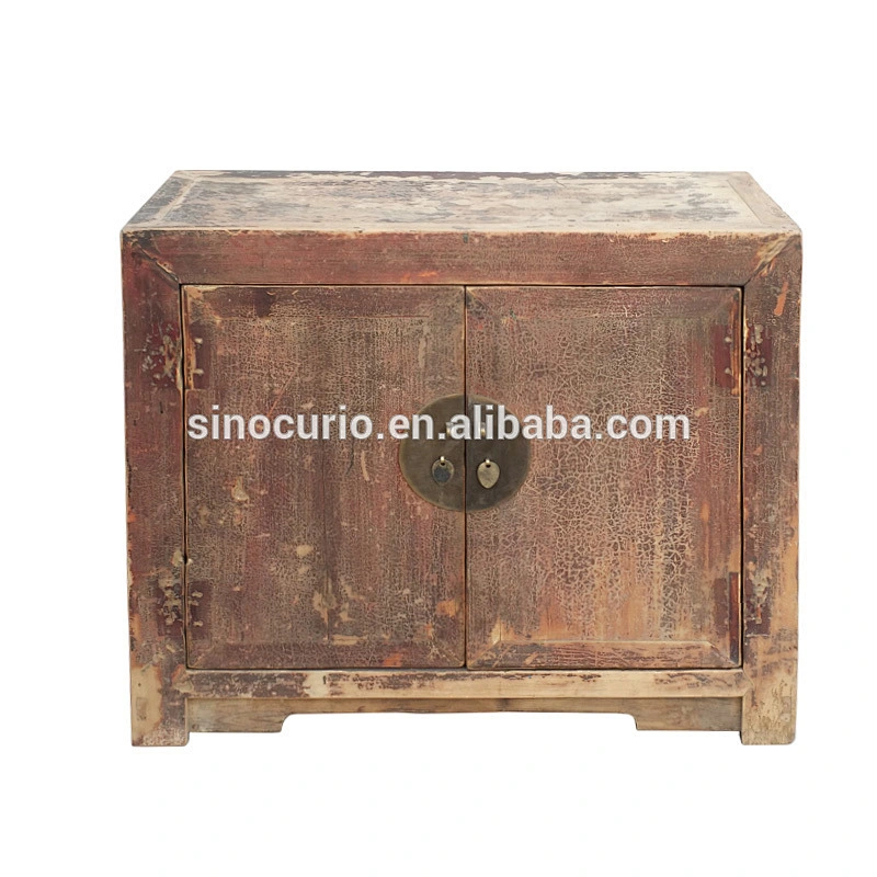 Chinese antique vintage wooden furniture antique ash style corner storage cabinet