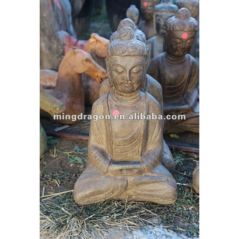 Chinese antique garden statues stone buddha