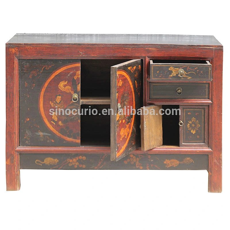 wholesale furniture china Chinese antique furniture painted cabinet