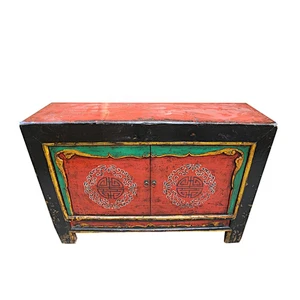 Chinese antique style hand painted cabinet in living room furniture