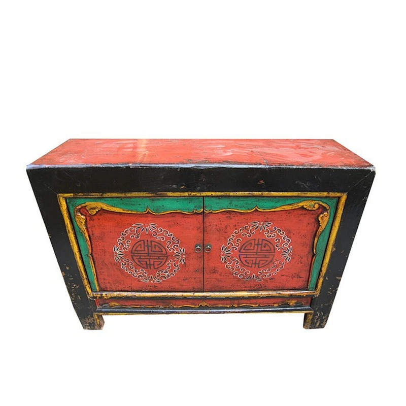 Chinese antique style hand painted cabinet in living room furniture