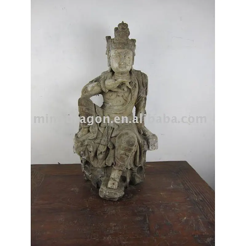 chinese antique wooden buddha