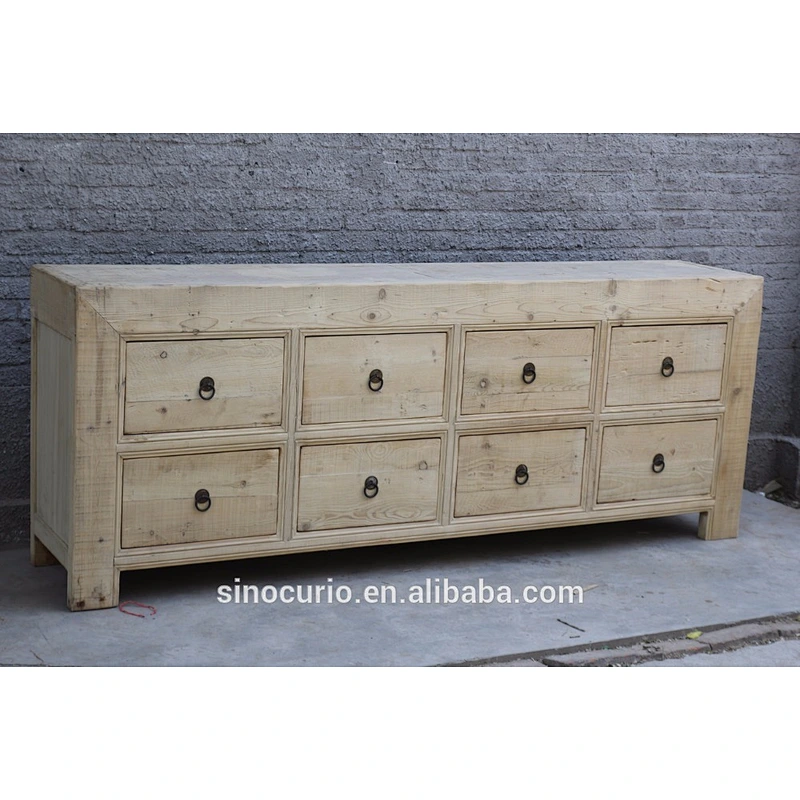 Chinese Dining Room recycle wood sideboard DongBei kitchen Cabinet Chinese natural buffet