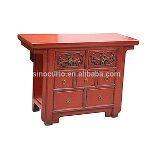 Chinese antique carved furniture antique lacquered wooden buffet furniture