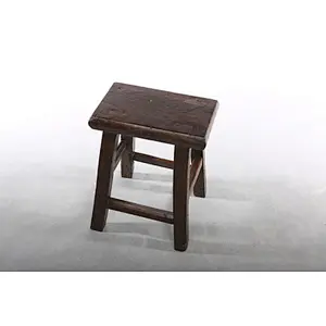 Chinese Style Environmental protection Elm wood antique brown stool