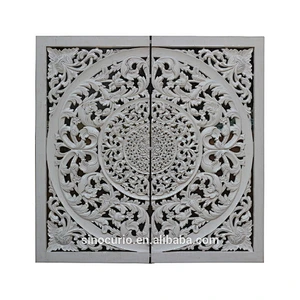 Decorative antiques wood carved wall art screen panels interior wall panels