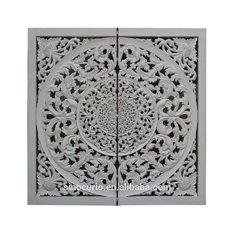 Decorative antiques wood carved wall art screen panels interior wall panels