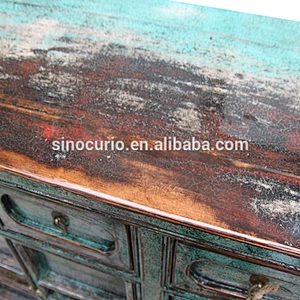 Asian antique reproduction living room glossy lacquer furniture sideboard