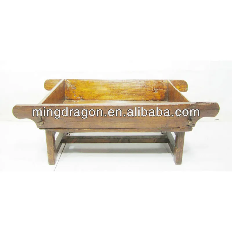 Chinese Antique Garden Flower Wood Trough