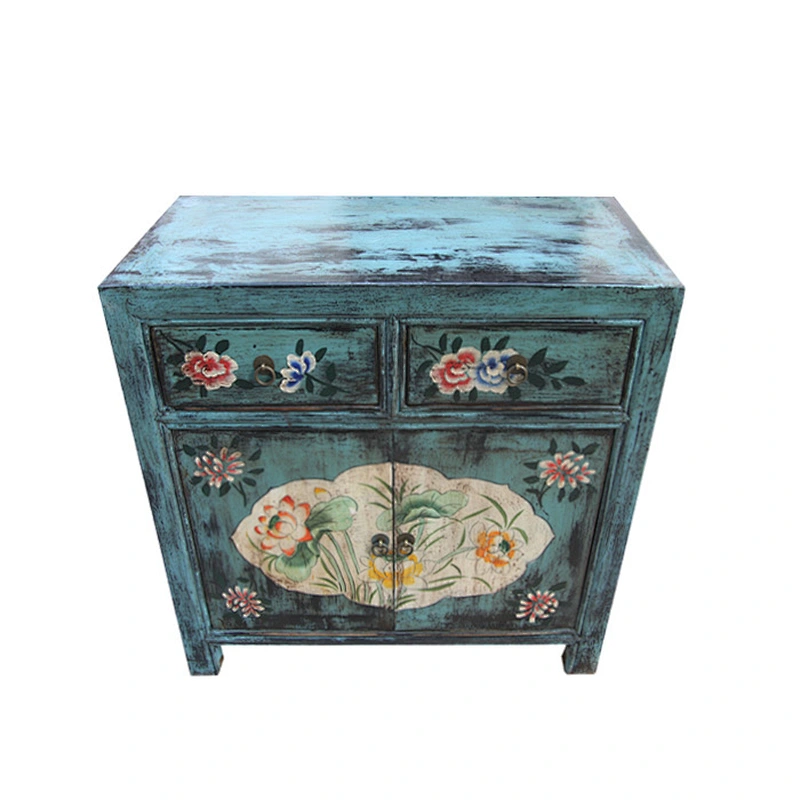 chinese antique reproduction rustic furniture for wholesale& cheap Beijing hand-painted reproduction cabinet