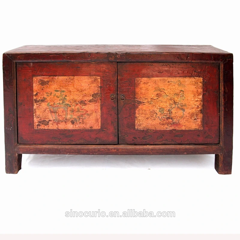 wholesale furniture china reproduction furniture painted vintage painted Mongolia cabinets