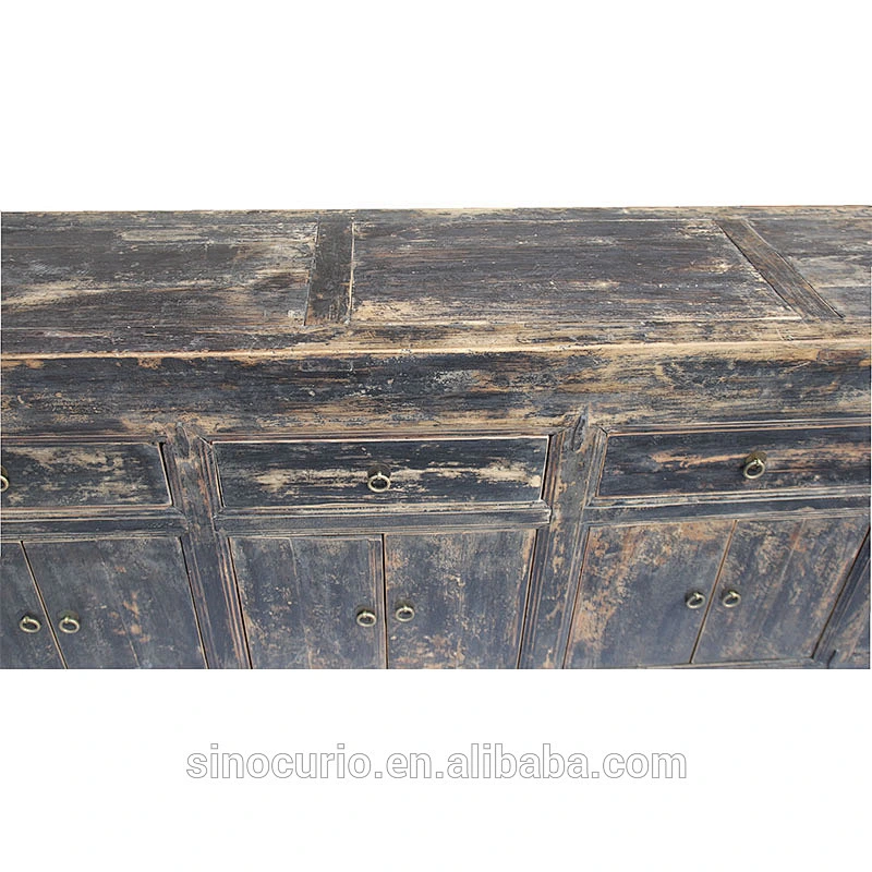 wholesale furniture china antique reproduction black sideboard recycled elm wood furniture beijing