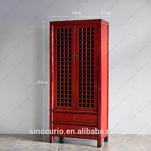 Antique Lattice Door Cabinet Asian Furniture