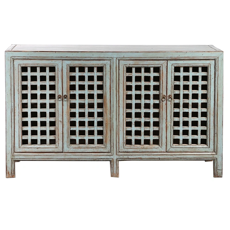 Antique shabby chic solid wood dining room buffet