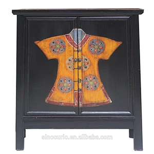 chinese antique asian clothes painted wooden cabinet furniture