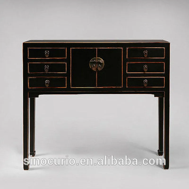 Chinese Antique Solid Pine Wood Furniture Antique Corner Console Table