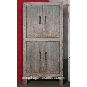 S24 Antique recycle wood bleached natural wardrobe