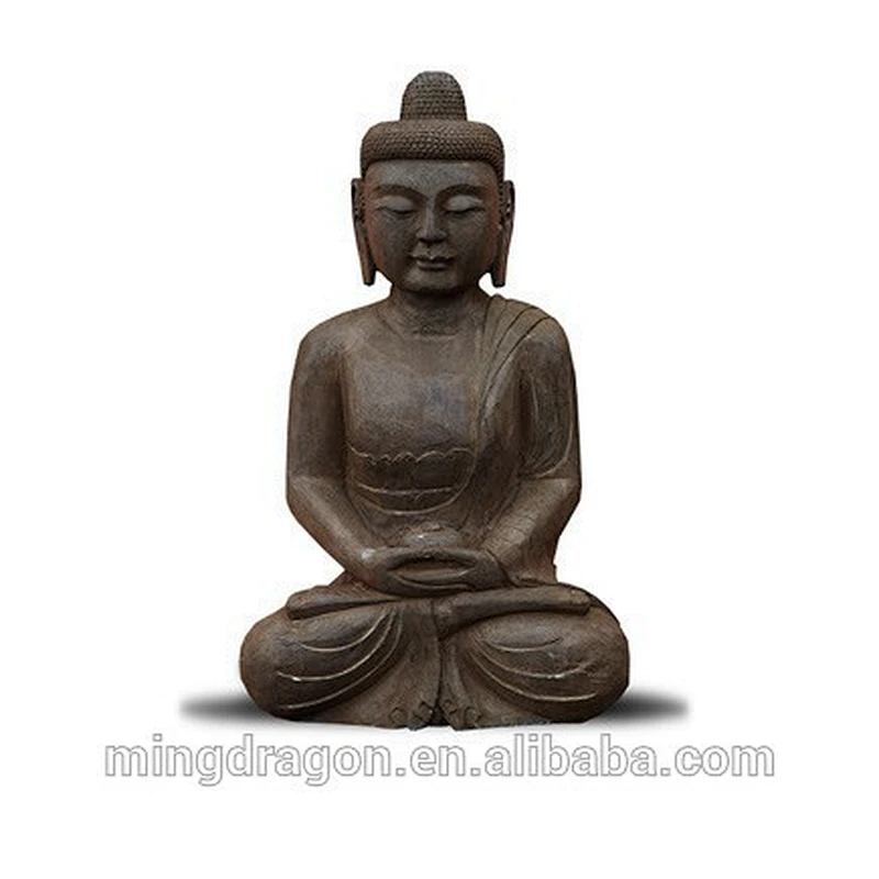 Antique stone outdoor standing buddha Statue